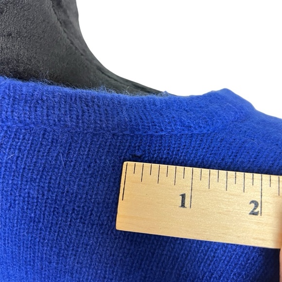 American Weekend Blue Lambswool Angora Rabbit Hair Sweater Women’s Size Large - Picture 9 of 12